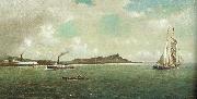 William Alexander Coulter Entrance to Honolulu Harbor oil painting artist